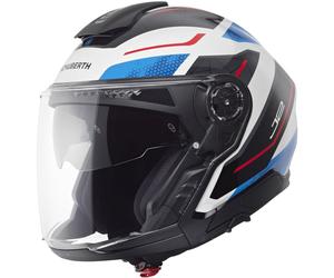 Schuberth J2 Sigma Casco jet, blanco-rojo-azul, tamaño 2XL para Hombres
