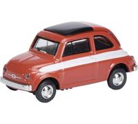 Schuco 26272 Fiat 500 Rojo Raya Blanca 1/87 H0 Escala en Caso De T48 Envío