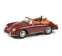 Schuco 450268800 Porsche 356A Cabrio Golf - Coche de Juguete (Escala 1:43, edición Limitada), Color Rojo