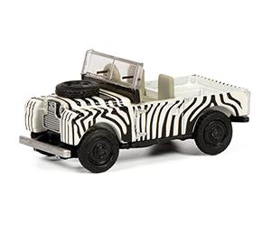 Schuco Land Rover 88 - Modelo de Coche 1:87, diseño de Cebra, Color Blanco y Negro