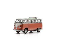 Schuco VW T1 Camper 1:18 Die-Cast Naranja/Techo Blanco - Coche en Miniatura Escala 1:18, Coche de colección, Modelo a Escala