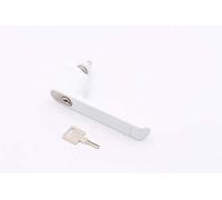 Schüco Manilla de ventana con llave RC, aluminio RAL 9016, color blanco, 247036/247044