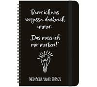 Schülerkalender Merk ich mir 2025/2026: mit 12-monat.-Kalendarium von August 2025 bis Juli 2026. Pro Woche 2 Seiten mit viel Platz für Notizen. Format 14,8 x 21 cm