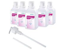 Schülke Esemtan - Gel para el cuidado de la piel, 5 x 500 ml, promueve la circulación sanguínea + 1 bomba dosificadora