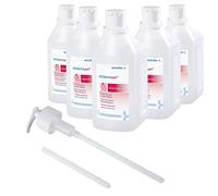 Schülke Octenisan - loción de limpieza para jabones líquidos, con alantoína, 5 botes de 1000 ml