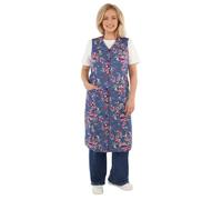 Schuerzenfabrik Delantal de mujer sin mangas - Delantal de cocina para mujer - Delantal para el hogar - Bata para mujer, de colores en 100% algodón, azul oscuro, 44