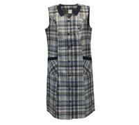Schuerzenfabrik Knopfkittel para mujer de tejido mixto a cuadros, delantal sin mangas, bata de cocina, talla: 42, diseño: diseño 9