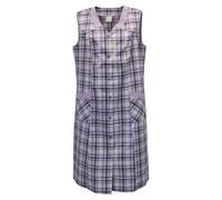 Schuerzenfabrik Knopfkittel para mujer de tejido mixto a cuadros delantal sin mangas delantal de cocina, talla: 50, diseño: diseño 7