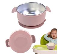 Schüsseln,Saugnapf Schüssel Für Kinder - Sicher Gegen Verbrühung Lebensmittelbehälter, Edelstahl Snack-Teller - Für Mahlzeitenvorbereitung Und Fütterungszubehör