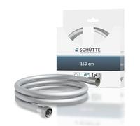 SCHÜTTE 63981 SILVER número, plata | Manguera de ducha con protección antitorsión con 150 cm de longitud de plástico, manguera de ducha con conector universal