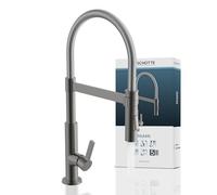 SCHÜTTE 79142 MIAMI - Grifo de cocina (360°, monomando con alcachofa magnética extensible, para fregadero, grifería de cocina, grafito