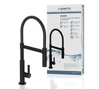 SCHÜTTE Grifo mezclador de lavabo MIAMI negro mate