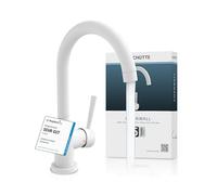 SCHÜTTE 79161 CORNWALL Grifo de Cocina Giratorio 360 Grados Grifo Mezclador para Fregadero con Mezclador Monomando Grifo Fregadero de Cocina en Blanco