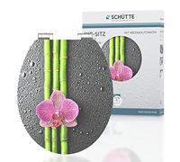 Schütte 80521 HG Asia 80521-Asiento Tapa de Descenso automático, Apto para Todos los inodoros habituales, Carga máxima de Las Gafas de baño, 150 kg, diseño de orquídea