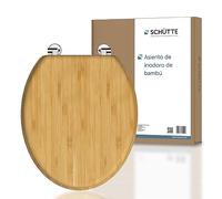 Schütte 81001-A Bambú Sólido Tapa Sostenible Madera Fabricado Adecuado para Todos los Estándares Carga Máxima Asiento Inodoro 150kg