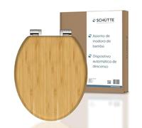 Schütte 81101-A - Asiento de inodoro con tapa de madera maciza de bambú (150 kg)