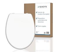 SCHÜTTE Asiento de inodoro con un Mechanismo suave, extraíble de inodoro, fabricado en resistente a la suciedad, innovador bricolaje instalación con almohadillas adhesivas, inodoro Lid and Seat