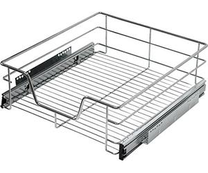 Schütte Cajón telescópico 4328 | Cajón extensible para reequipamiento para armarios de 60 de metal | Extractor de armario para el armario de cocina | Cesta colgante para la cocina | Extracción