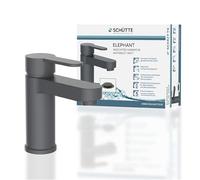 SCHÜTTE Elephant 34214 - Grifo Monomando para Lavabo Con Válvula Emergente, Grifo de Baño Antracita Mate