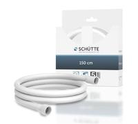 SCHÜTTE Manguera de ducha de 1,5 m, manguera de ducha con protección antitorsión, 150 cm de longitud, de plástico, manguera para cabezal de ducha con conexión universal, color blanco