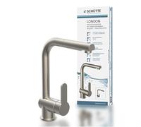 SCHÜTTE Grifo mezclador de fregadero LONDON acero inoxidable