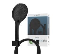 SCHÜTTE RAVEN - Manguera de ducha con alcachofa ajustable en 3 posiciones, color negro