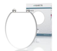 SCHÜTTE White 84000 - Asiento para inodoro (núcleo de madera), color blanco