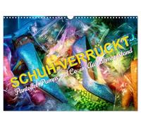 Schuh-verrückt. Pantoffel, Pumps und Co. im Ausnahmezustand (Wandkalender 2027 DIN A3 quer), CALVENDO Monatskalender: Skurrile Schuhwelten aus KI-Hand