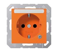 Schuko Steckdose Mit Schriftfeld 6X46Mm