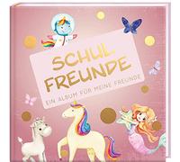 Schulfreunde - MÄDCHEN: ein Album für meine Freunde, Geschenk für Schultüte Einschulung, Schulanfang (Freundebuch Schule) PAPERISH®