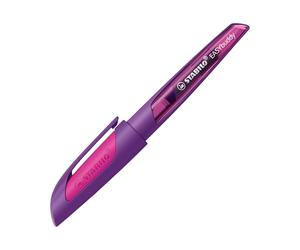 Schulfüller mit Standard-Feder M - STABILO EASYbuddy in lila/magenta - Schreibfarbe blau (löschbar) - Einzelstift - inklusive Patrone