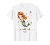 Schulkind 2025 Mädchen Meerjungfrau Einschulung Schulanfang Camiseta