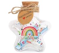 Schulkind Geldgeschenke Dekoflasche Dekoflasche Geschenke Schulkind Mädchen Jungen Verpackung Glasflasche mit Korken und Kleine Schulkinder Aufkleber Schulkinder Geld