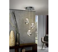 SCHULLER - Lámpara Colgante Colección Rocío Led 3 Luces, Color Cromo