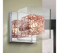 Schuller Valencia Aplique de pared Lios, alambre de cobre, 13 cm de ancho, G9