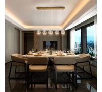 Schuller Valencia Colgante LED Austral oro/claro 5 luces largo