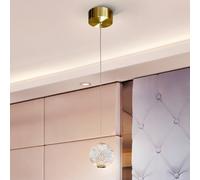 Schuller Valencia Colgante LED Austral, oro/transparente, 1 luz True