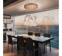 Schuller Valencia Colgante LED Velos, rosado, elementos orgánicos