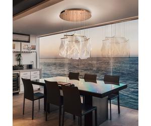 Schuller Valencia Colgante LED Velos, rosado, elementos orgánicos