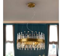Schuller Valencia Lámpara colgante Grace, hierro, cristal, redonda, Ø 55 cm, 14 luces.
