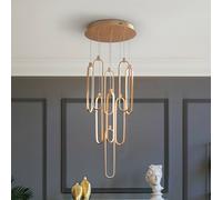 Schuller Valencia Lámpara colgante LED Colette, 9 luces, redonda, oro rosa