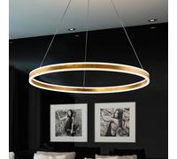 Schuller Valencia Lámpara colgante LED Helia, dorada, Ø 100 cm, metal