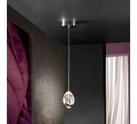 Schuller Valencia Lámpara colgante LED Rocio, 1 luz, metal, cristal, cromo True