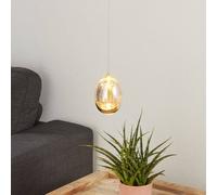 Schuller Valencia Lámpara colgante LED Rocio 1 luz, metal, cristal, dorado True