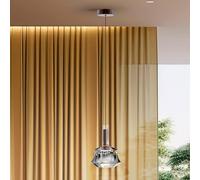 Schuller Valencia Lámpara colgante LED Scarlett, color plateado, Ø 18 cm, cristal