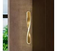 Schuller Valencia Lámpara colgante LED Twist, 1 luz, dorada, metal