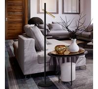 Schuller Valencia Lámpara de pie LED Varas, negro/oro, versión de 2 luces EC:EPREL:1035437