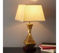 Schuller Valencia Llamativa lámpara de sobremesa Deco, base dorada