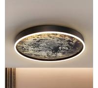 Schuller Valencia Plafón LED Stone Ø 60 cm, CCT, negro, metal, acrílico True