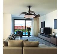 Schuller Valencia Ventilador de techo Enzo con LED dim CCT negro